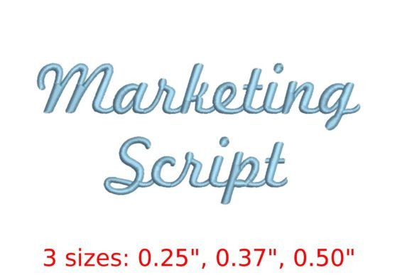 Download Marketing Script Embroidery Font - Premium Bundle